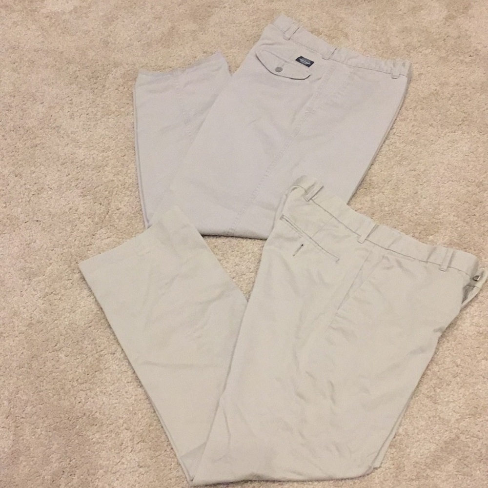 Two pairs of Men’s khaki dress pants
